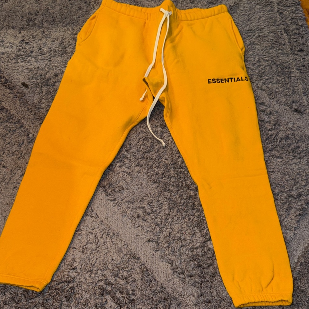 Fear of God Essentials Yellow Joggers